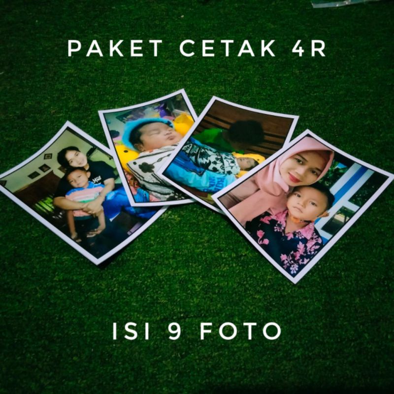 PAKET FOTO 4R ISI 9 FOTO LAMINASI GLOSSY ANTI AIR