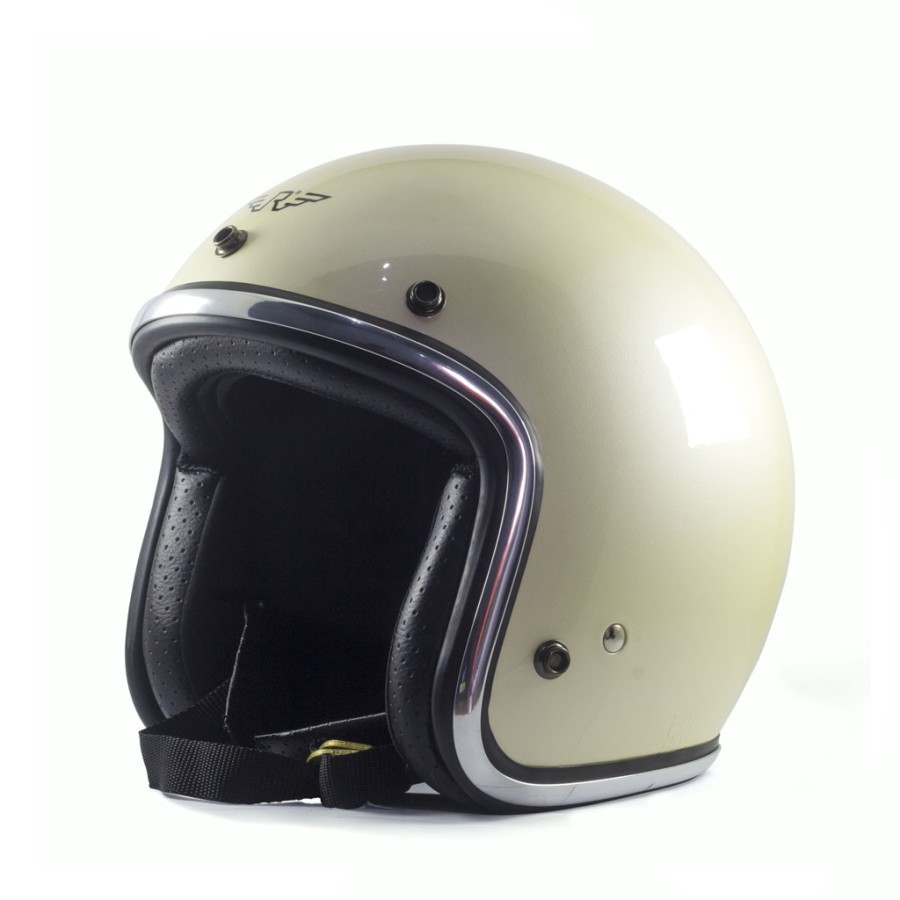 Helm Retro Doja X Cream Glossy - Krem ( Bogo / Half Face / Sada / Klasik)