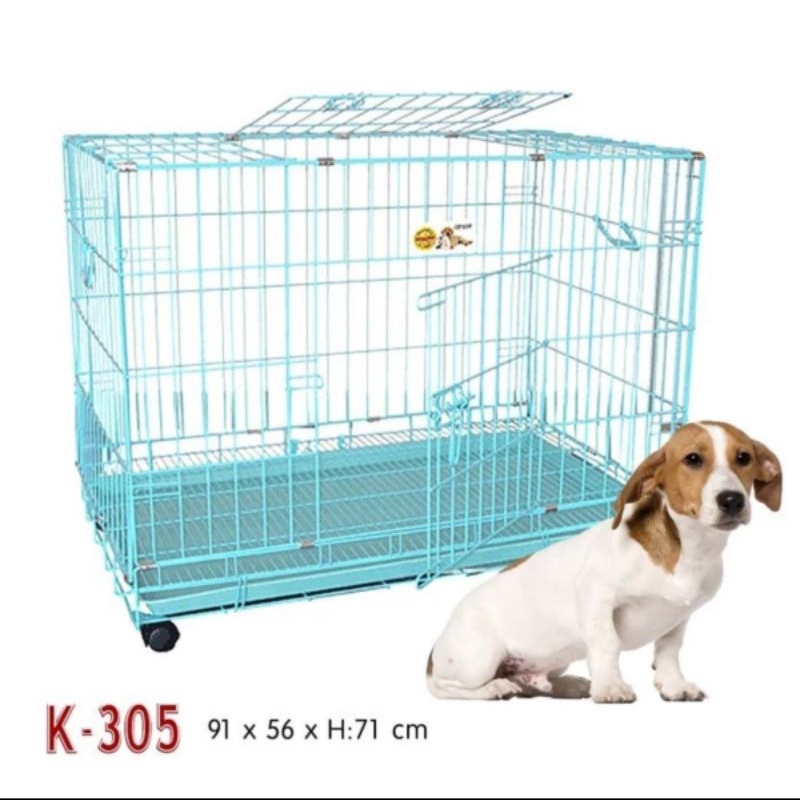 OCTAGON K300 Kandang Lipat Anjing Kucing (91cm x 56 cm x 67cm) Tanpa Roda