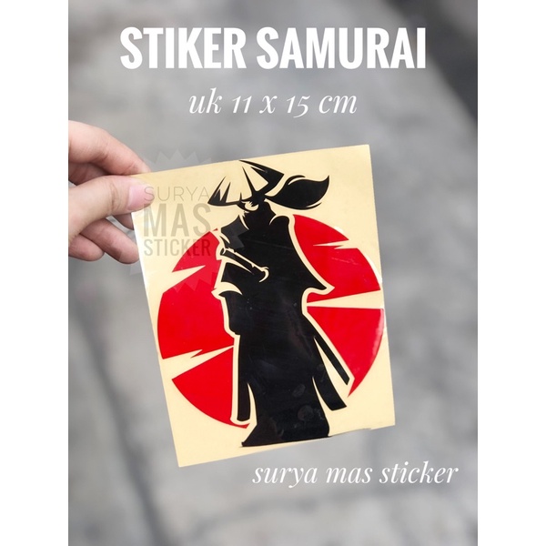 stiker samurai jepang skotlet metalik cutting