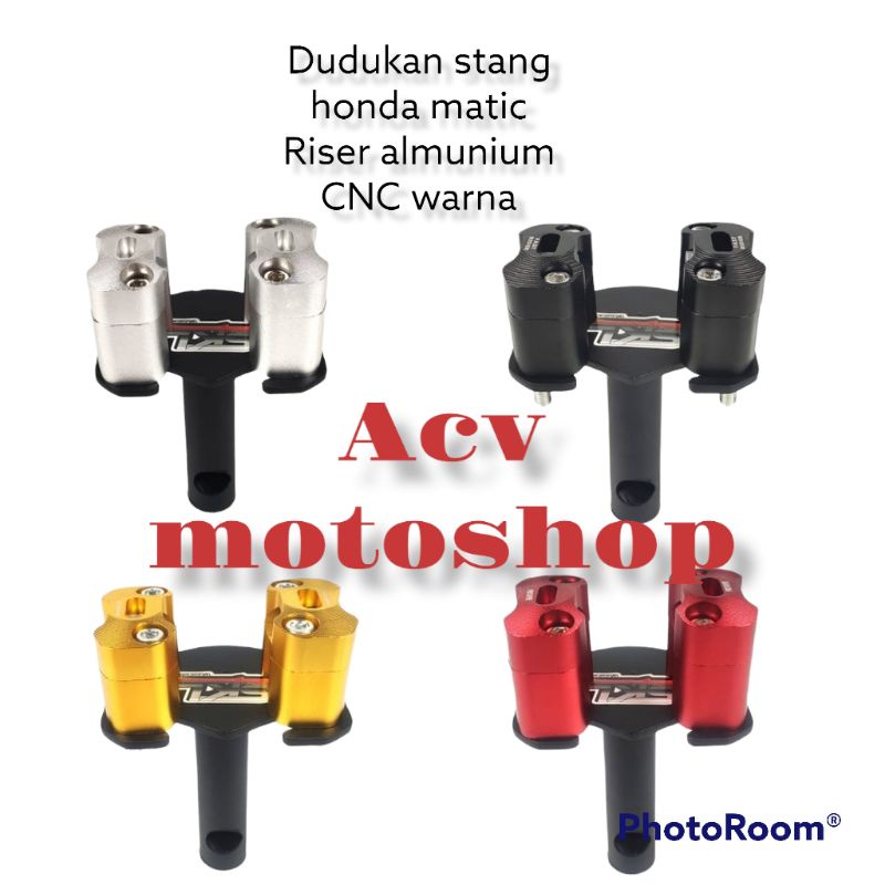 TRONDOL/DUDUKAN STANG HND MATIC BEBEK SCOOPY BEAT VARIO PCX GENIO DLL  PLUS RISER CNC WARNA