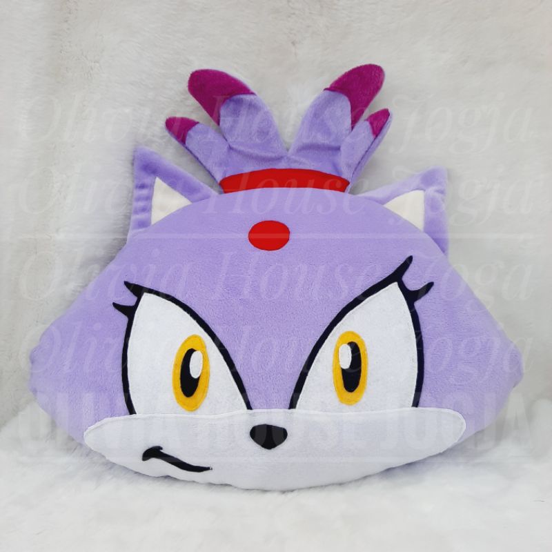 Boneka Muka Bantal Kucing Ungu Teman landak Biru Boneka Bantal Sonic Ungu lokal Bantal Purple Cat Gi