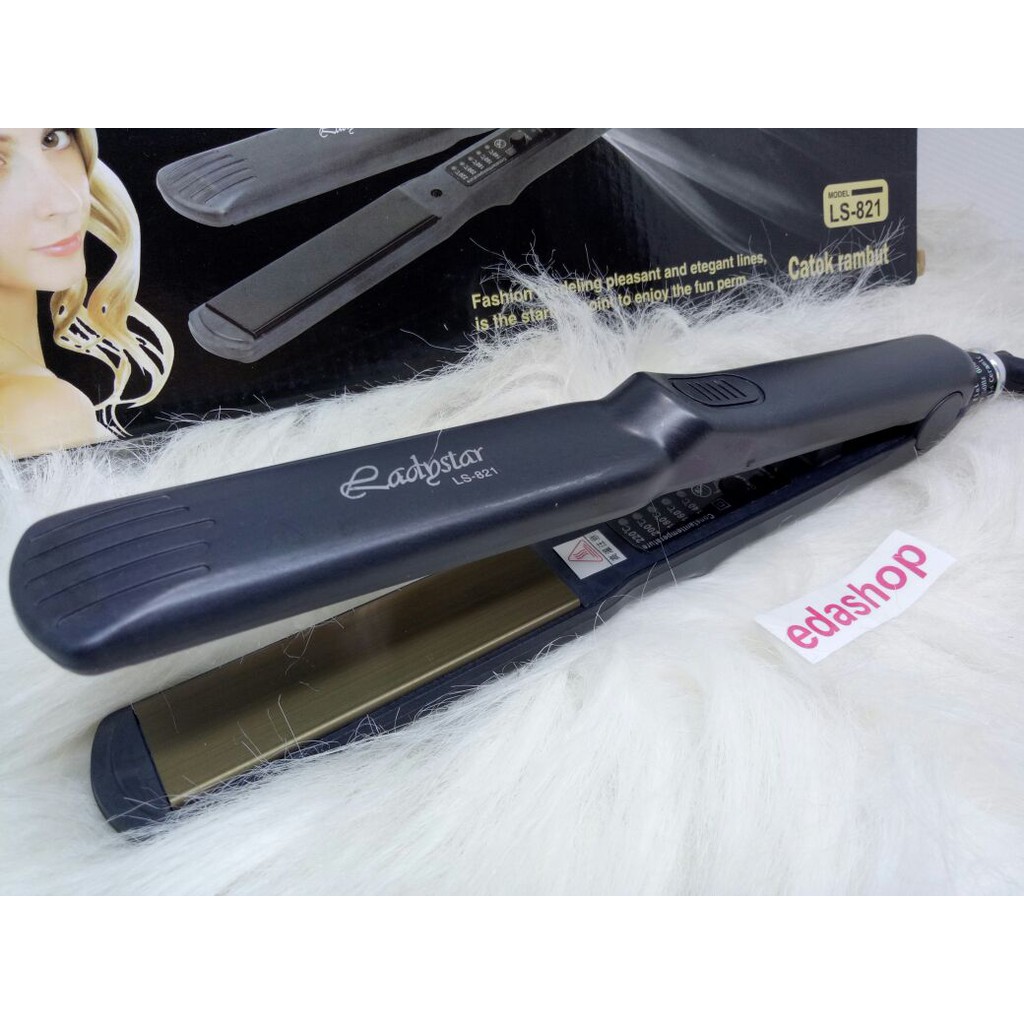 Catokan LS - 821 anion hair iron , catokan 2 JARI , BISA LURUS DAN CURLY