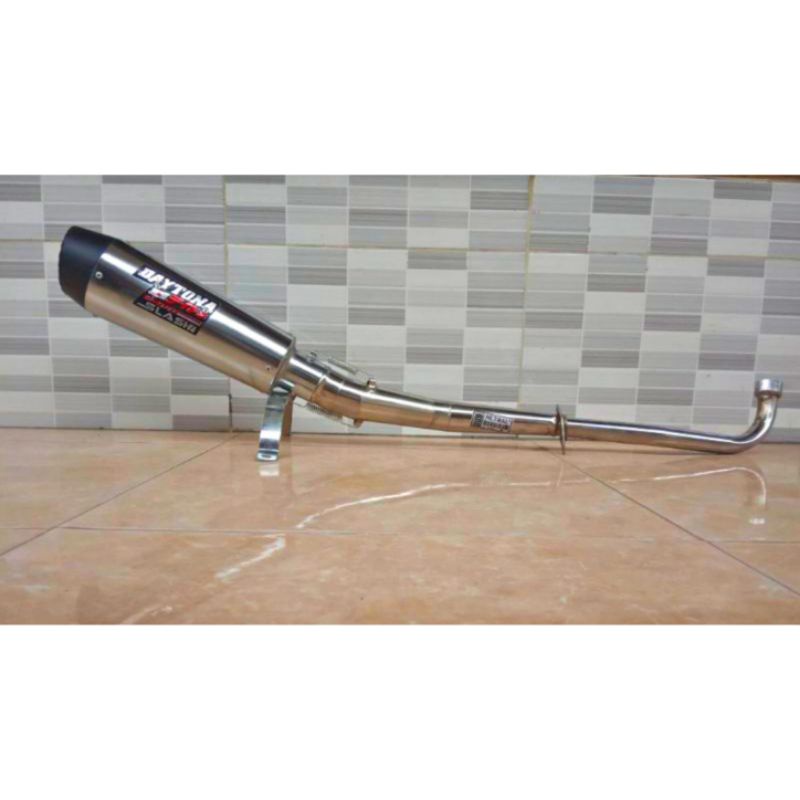 Knalpot Racing DAYTONA slash Jupiter Vega Supra Grand Shogun Smash Karisma Blade Revo Supra 125-2