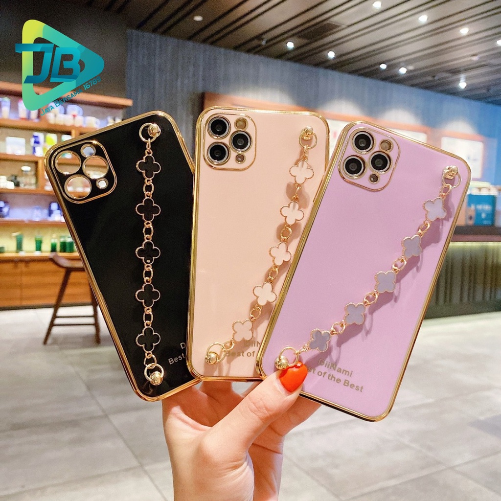 Y011 SOFTCASE SHINE PLATING CASE RANTAI DIINAMI OPPO A3S A37 NEO 9 A8 A31 2020 A15 A15S JB5184