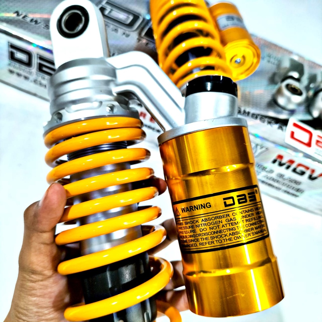 Skok Shockbreaker Tabung DBS 340 MM Gold Yellow shockbreaker  Tiger Rxking Gl Cb100 DBS Copy Ktc extrem Ukuran 340 MM