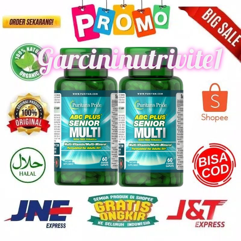 Puritan's Pride ABC Plus senior Multi 60 Caps Puritan's Pride Multivit