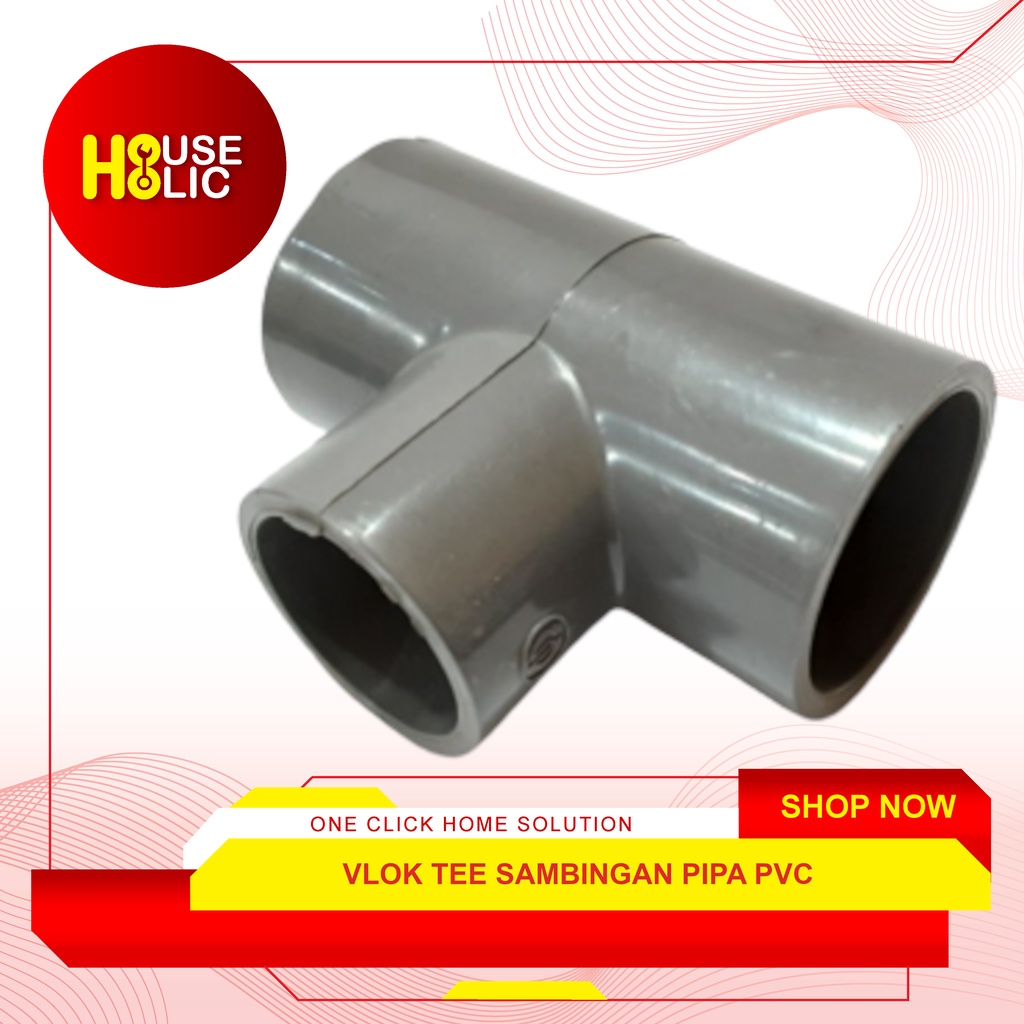 Sambungan T Vlok Sok Tee Pvc 1&quot; x 3/4&quot; Inch / Reducer Tee Pvc  Socket