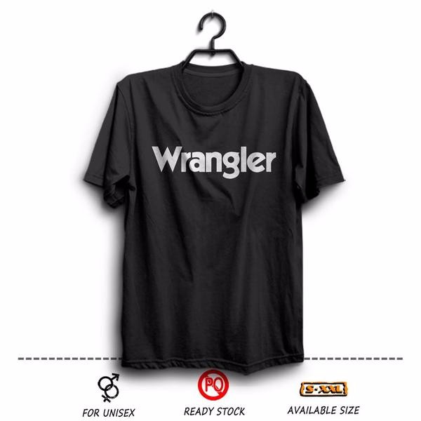 Kaos XXXL Distro Wrangler Logo Replika ( Jeep jeans Adventure ) Hitam