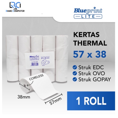 KERTAS THERMAL BLUEPRINT LITE 57x38 STRUK KASIR 57 X 38