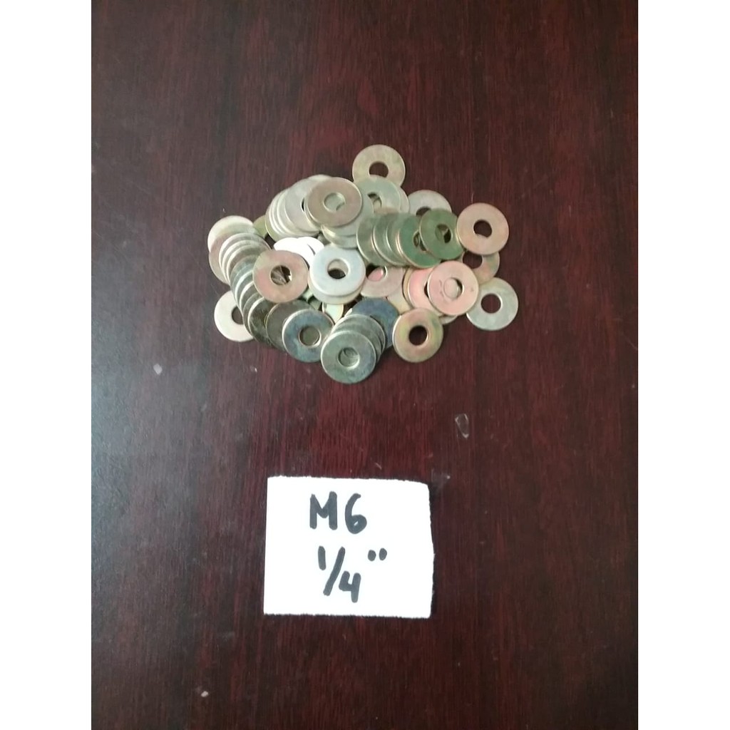RING PLAT M6 1/4Inch - RING PLAT BAUT M6 1/4Inch ISI 100 PCS