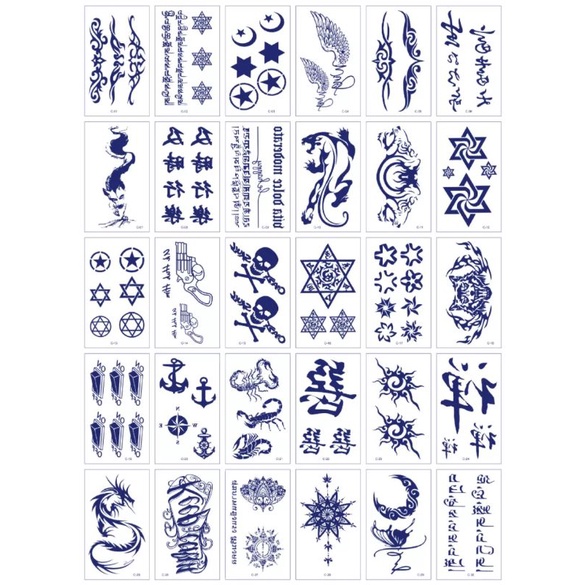 30pcs Tatto temporary juice tahan lama 7-15 hari