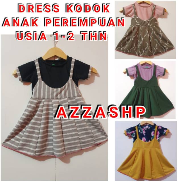 DRESS KODOK ANAK PEREMPUAN USIA 1-2 THN