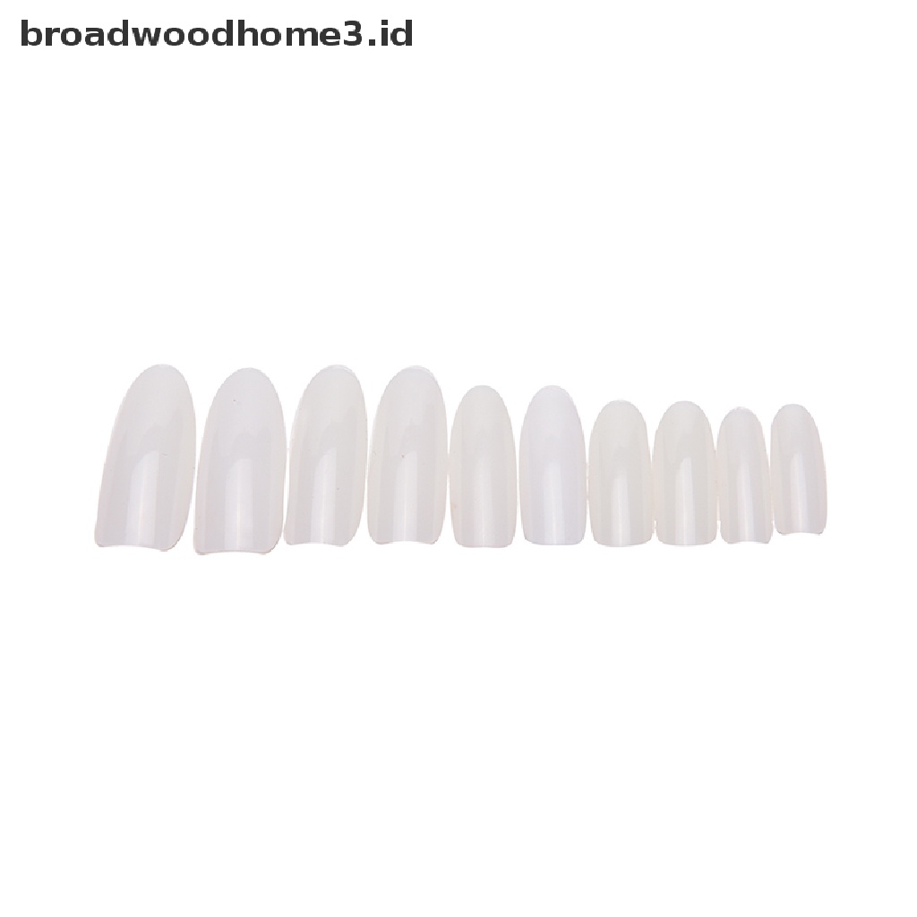 500pcs Kuku Palsu Akrilik UV Gel Bulat Penuh Untuk Manicure