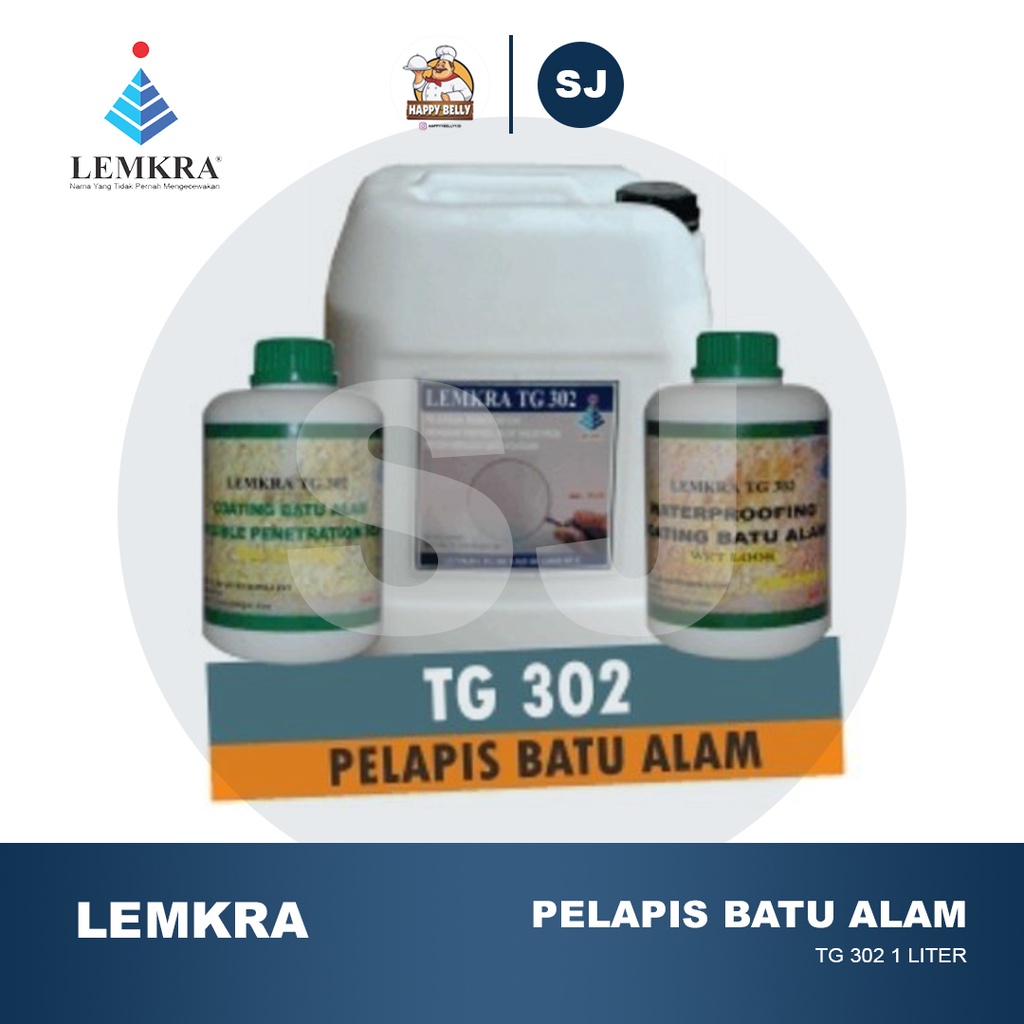 Lemkra TG 302 Uk. 1 Kg Pelapis Batu Alam DOF Transparan Bening