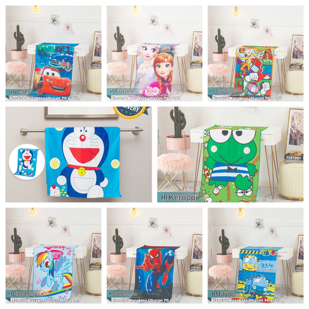 Handuk Mandi Handuk Karakter Handuk Anak Handuk tebal Handuk bertekstur 70X140 Cm