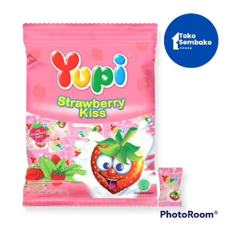 

Yupi Strawberry Kiss 1 pak isi 48 pcs