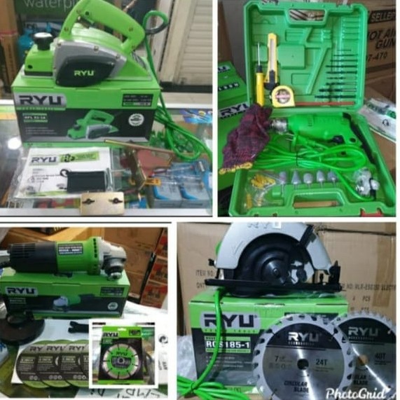 Paket Serut Bor Set Gerinda Tangan Circular Saw RYU
