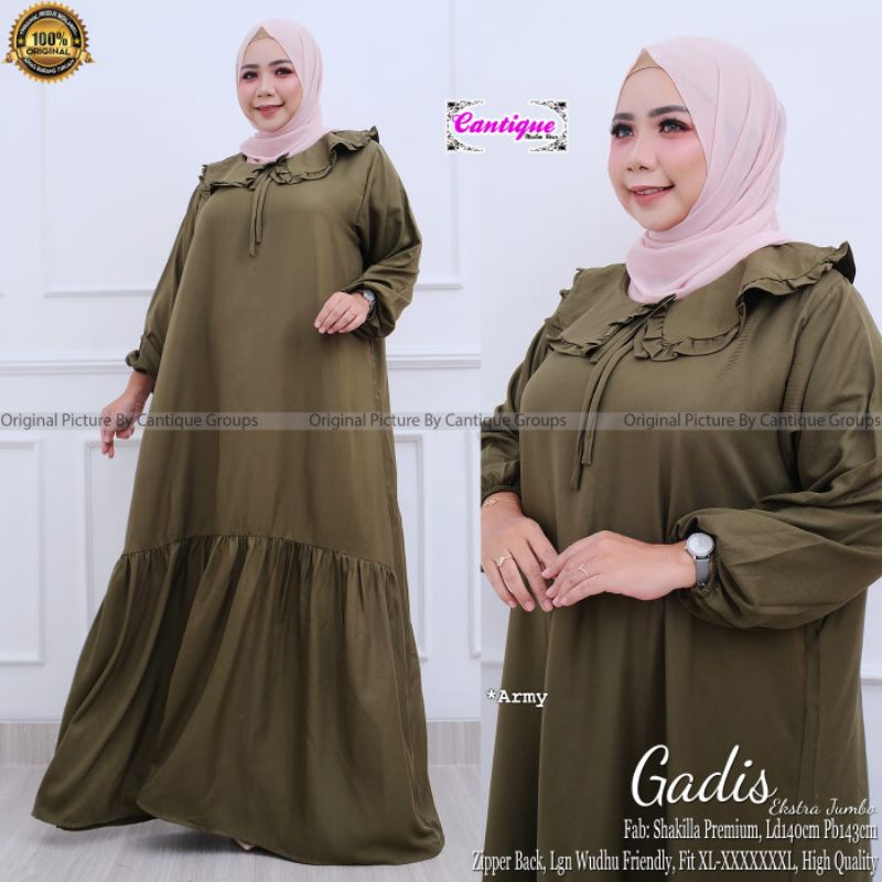 Gadis Maxy Jumbo ori Cantique gamis oversize murah cantik original