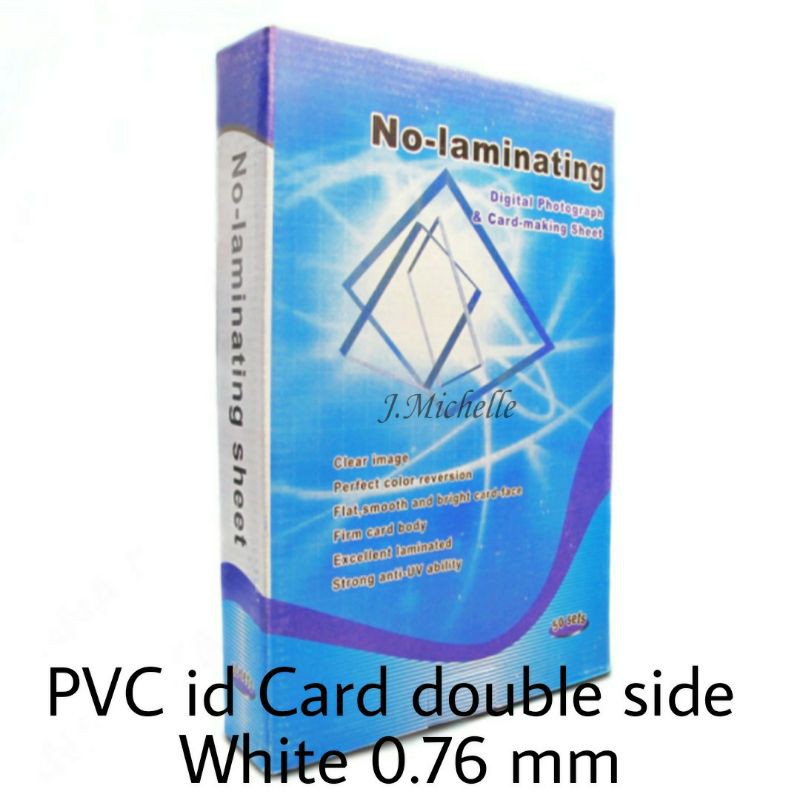 

PVC id Card A4 instan 0.76 mm White || Bahan Kertas PVC id Card - 50 Sheet