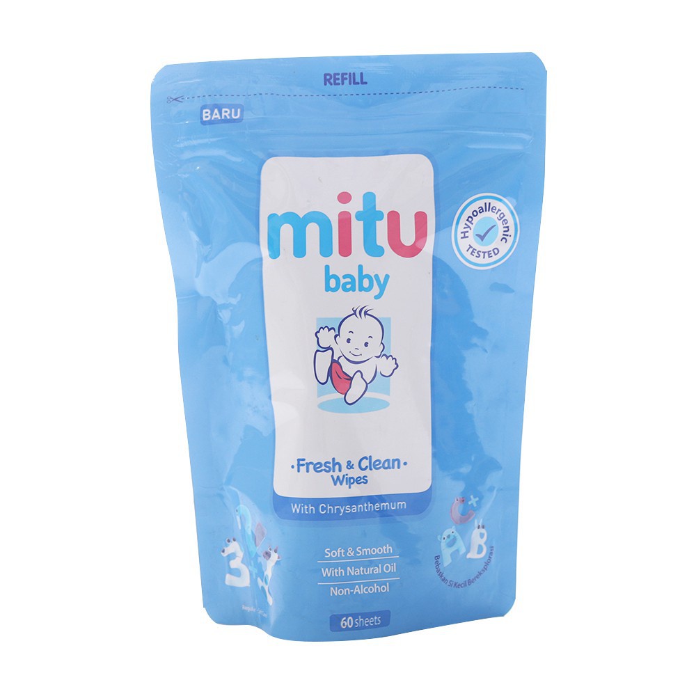 MITU WIPES  BLUE REFFIL 24