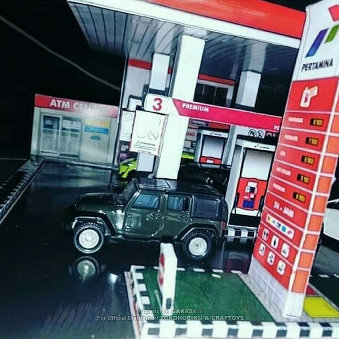 Hot sale Diorama Diecast Skala 1/64 - Miniatur SPBU Pertamina Hanya di shopee