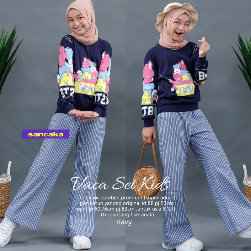 Vaca Set Kids by Sancaka/Set kids anak perempuan BT21