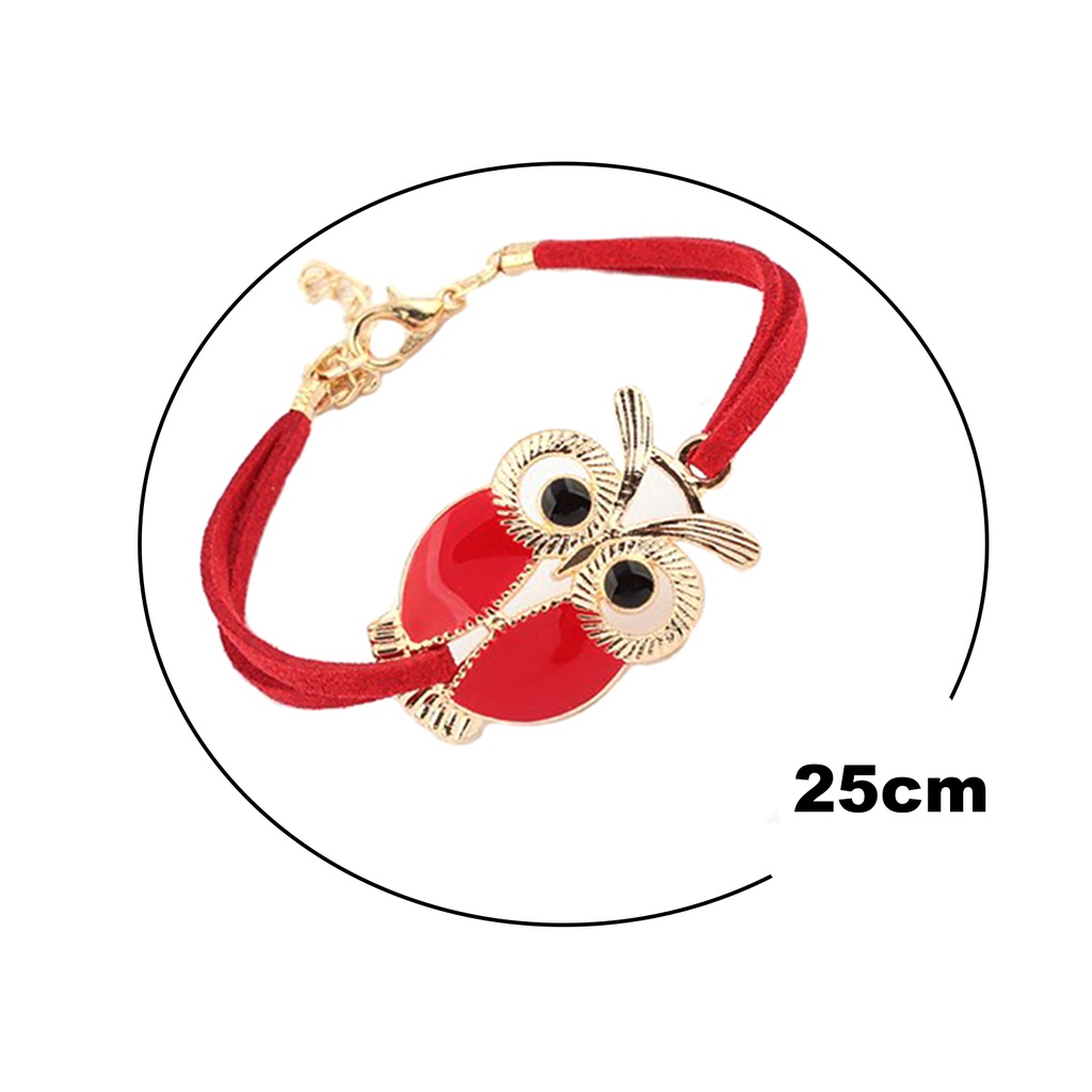 canaan Bracelet Retro Double Layer Owl Pendant Alloy Women Bracelet for Party