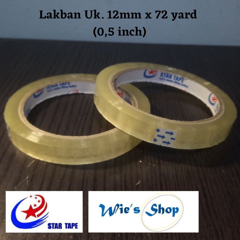 

Lakban/isolasi uk. 12mm x 72 yard