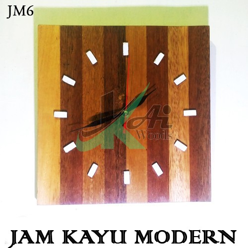 Jam Dinding Kayu Modern (JM6)