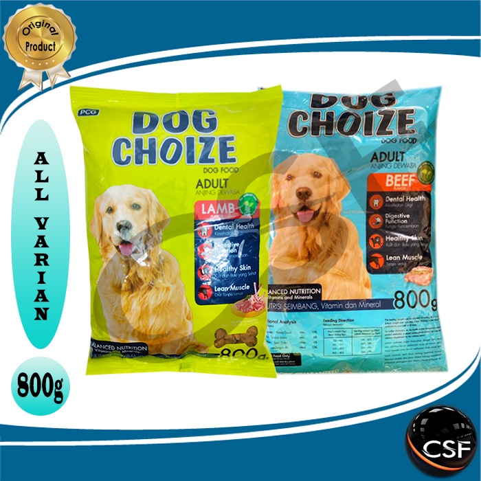 Makanan Anjing Kering Premium DOG CHOIZE 800g All Varian