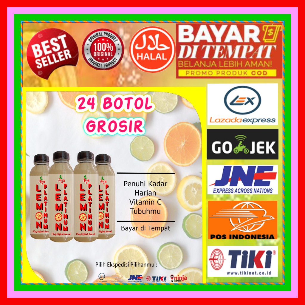 

52k [ Lemon Platinum Plus Ekstrak Gamat 100% Original -Minuman Diet Fresh Lemon 500 ml ]