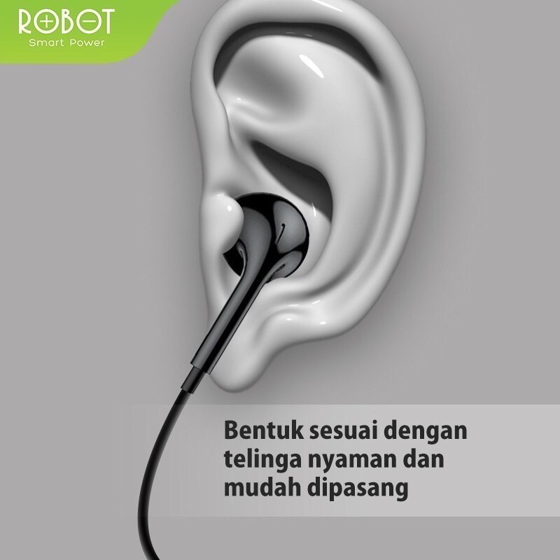 HEADSET ROBOT RE 10 Headset With Microphone HF Kabel 100% ORIGINAL PRODUK ROBOT RE10 RE 10