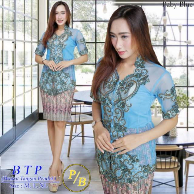 Komplit Stelan kebaya bordir BTP Original Butik