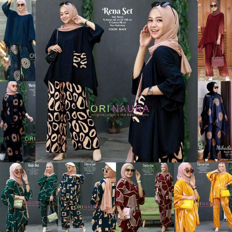 ONE SET TYEDIE BATWING SETELAN JUMBO WANITA KELELAWAR SETELAN WAKAWAKA