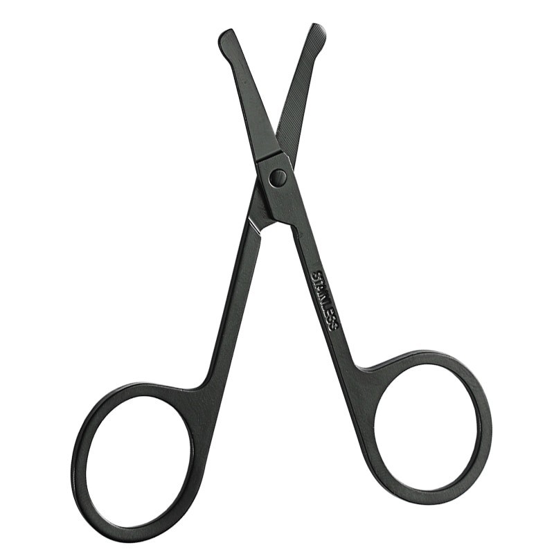 Grab Medan Gunting Cukur Bulu Hidung Nose Hair Scissor Stainless Steel J2L YASNI FS124 - Black