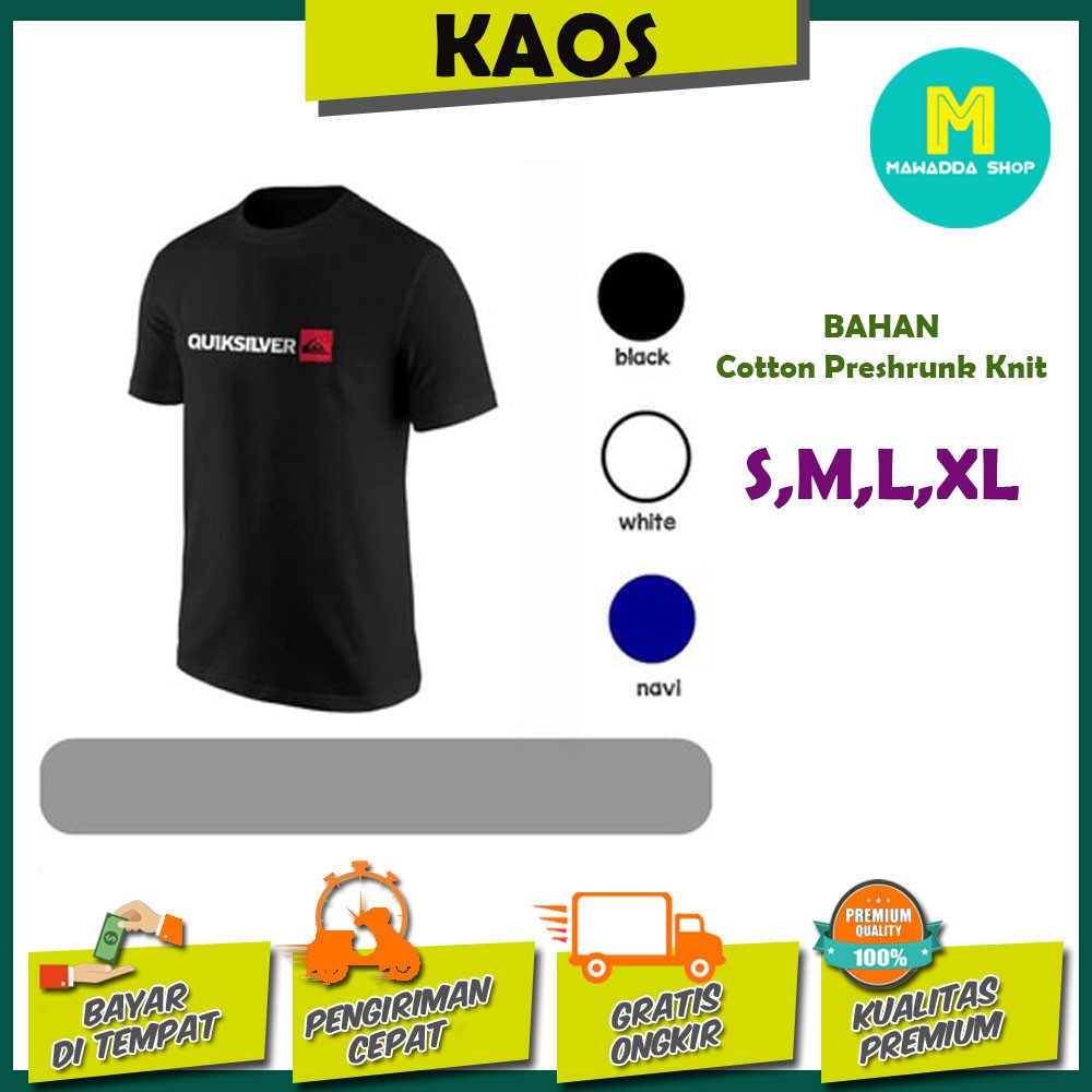 Baju Kaos Desain Quiksilver Tshirt Distro Terbaru Shopee Indonesia