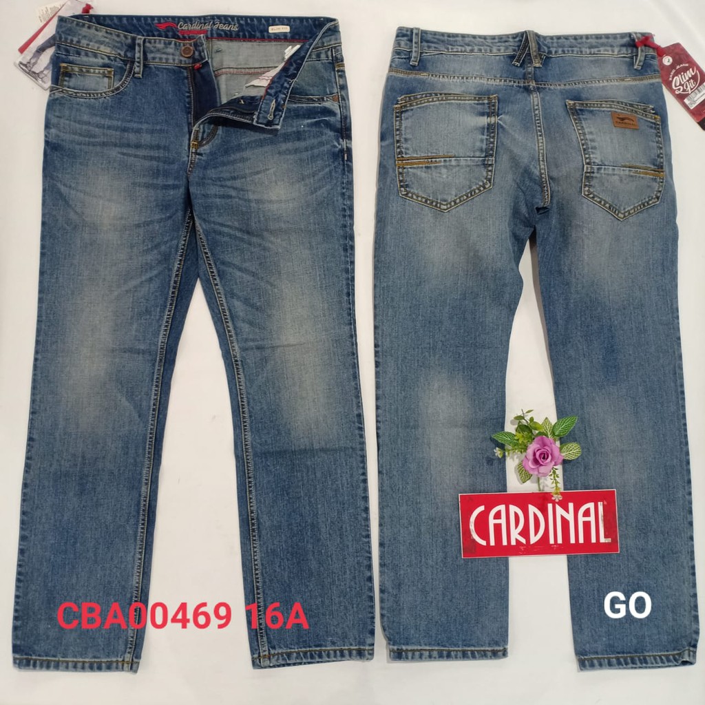 gof 36 CARDINAL CBCBA Celana Panjang Jeans Reguler Fit Slim Fit Straight Slim Bawahan Laki Dewasa