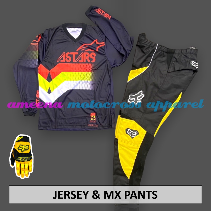 Jerseyset - Jersey set Trail - Jersey &amp; Celana Motocross - Jersey Trabas - Jersey Stelan MX Cross - Satu Set Jersey &amp; Celana - Jersey Lokal - Celana Cordura -  ASCT0315-F47