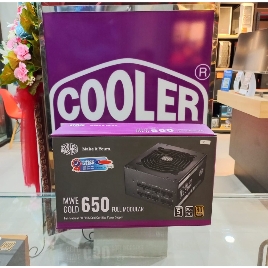 PSU Cooler Master MWE 650 Watt Gold Power Supply Full Modular 80+ gold