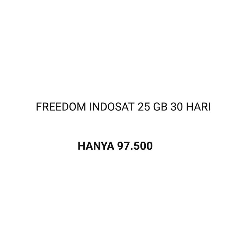 INDOSAT 25 GB 30 HARI
