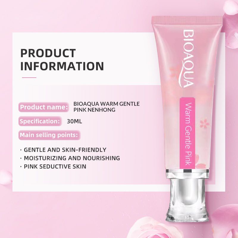 Bioaqua Warm Gentle Pink Cream Nenhong Cream 30g / Lip Serum Pemerah Bibir