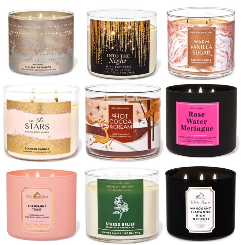 BATH AND BODY WORKS SCENTED CANDLE (CANDLE AROMATHERAPY)