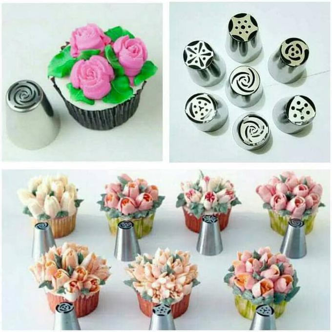 MURAH SPUIT RUSIA ASLI TANPA SAMBUNGAN BENTUK BUNGA MAWAR RUSSIAN NOZZLE (KODE 003))