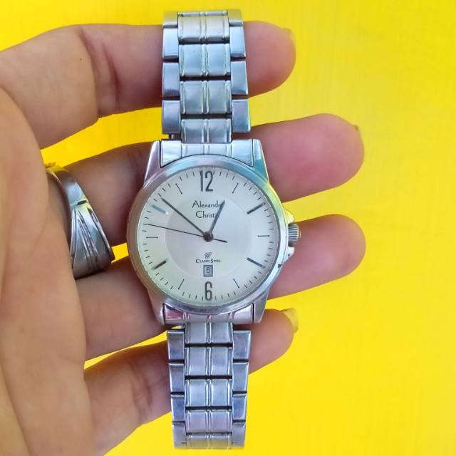 Jam Tangan Wanita Alexandre Christie AC 8289LD Classic Steel Second Original Preloved Bekas
