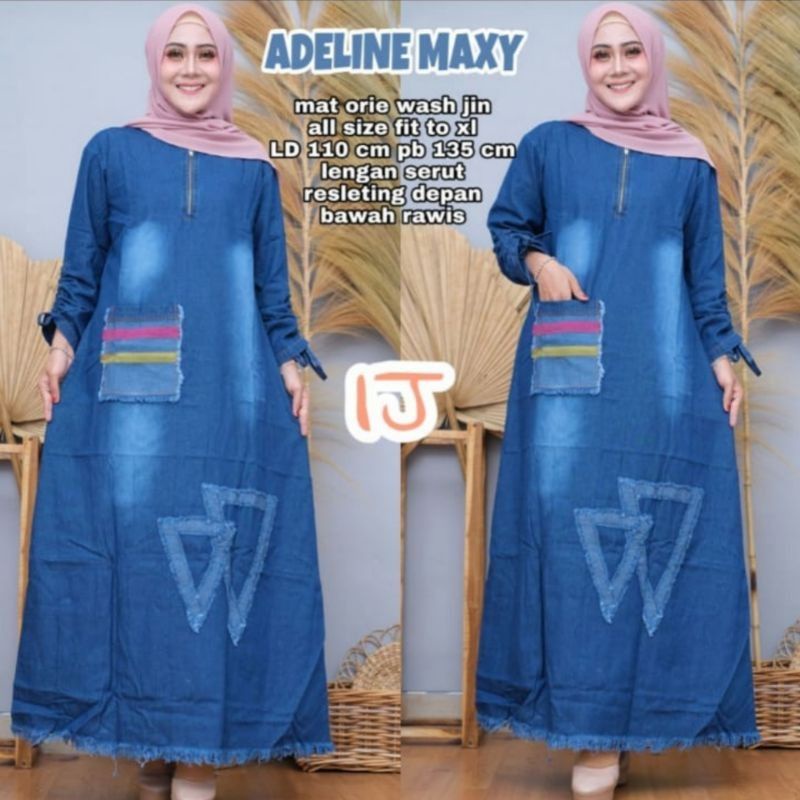 GAMIS JEANS BEST QUALITY // DRESS JEANS TERBARU // GAMIS SYARI KEKINIAN