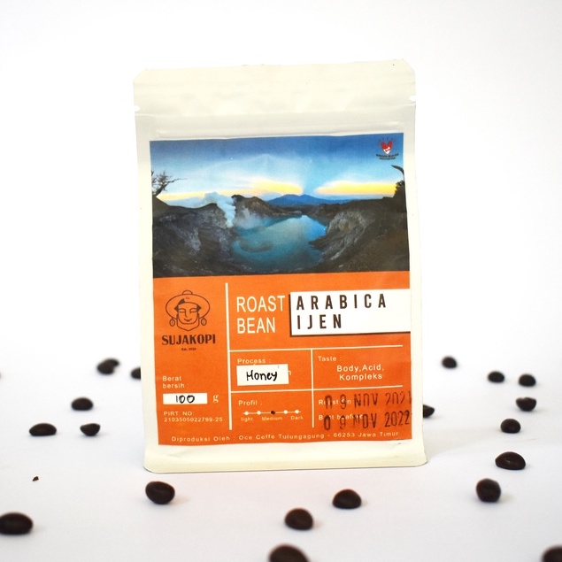 Kopi Arabika Ijen Biji Kopi Matang Sudah Roasting/Sangrai Roastbeanj 100 gr