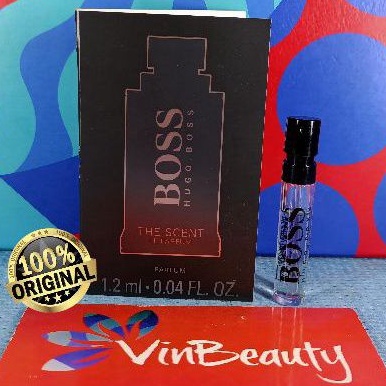 Vial Parfum OriginaL Hugo Boss The Scent Le Parfum 1.2 ml For Him For Men Murah