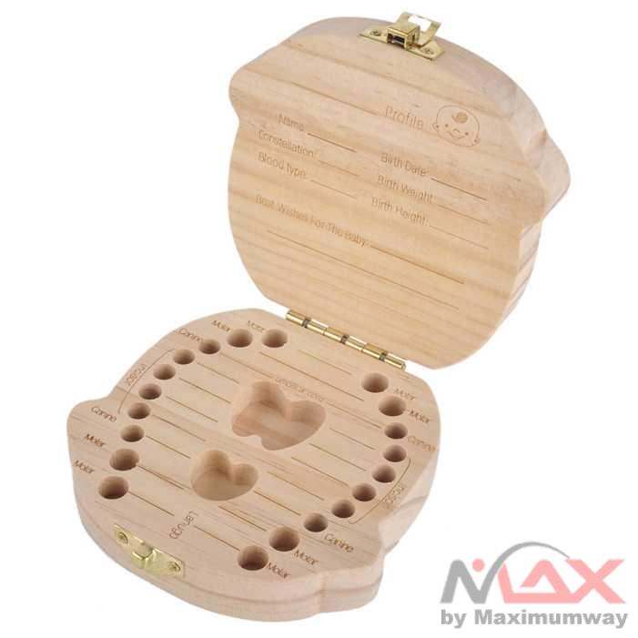 Kotak Tempat Gigi Susu Bayi Baby Teeth Wood Box Model Bayi Perempuan