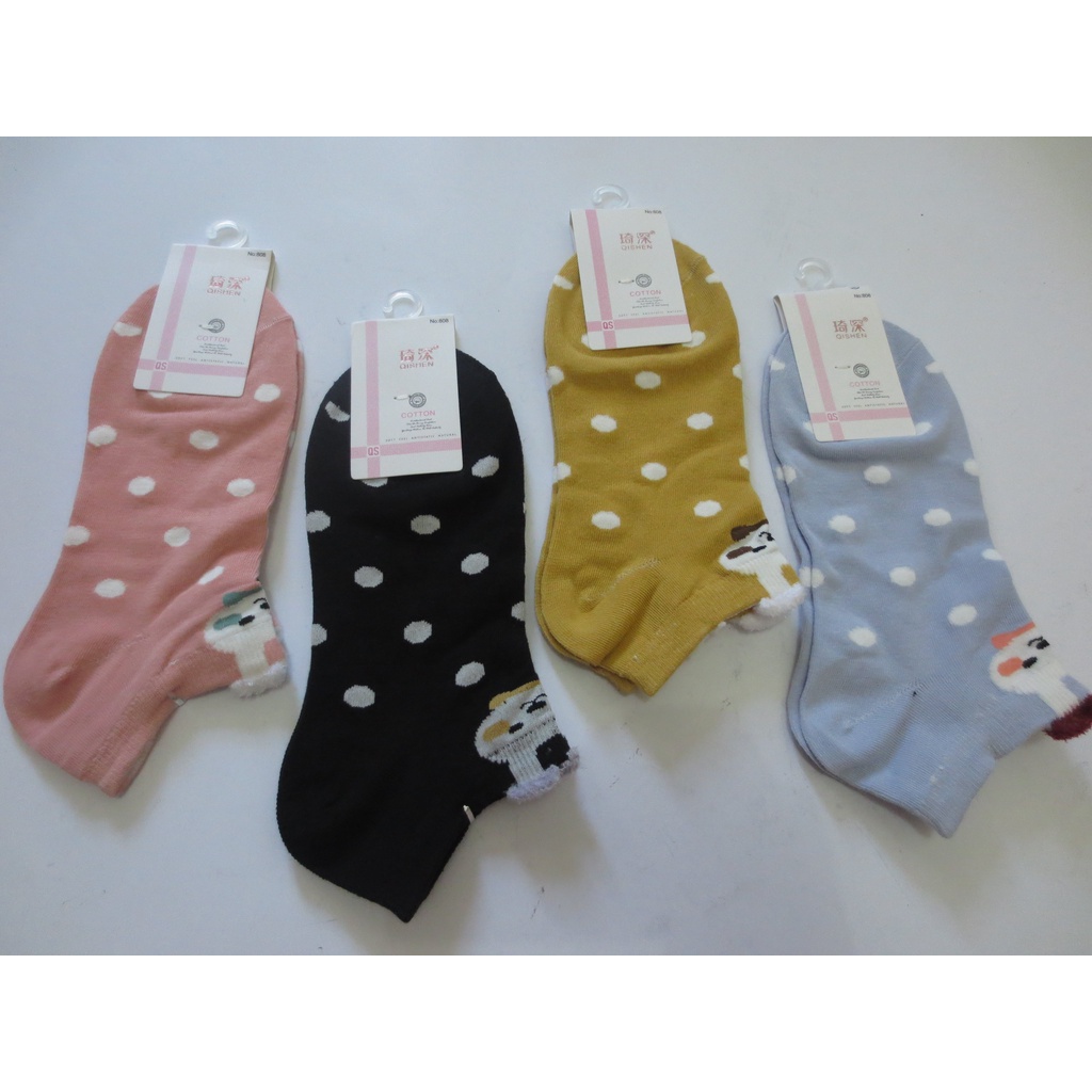 Import Kaos Kaki Wanita Cewek Remaja Dewasa Mata Kaki 3D Kuping Lucu Motif